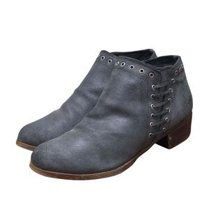 Minnetonka Brenna Booties Women’s Size 8 Gray Suede (HF16)